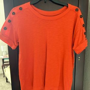 Loft size xtra small burnt orange short sleeve knit shirt